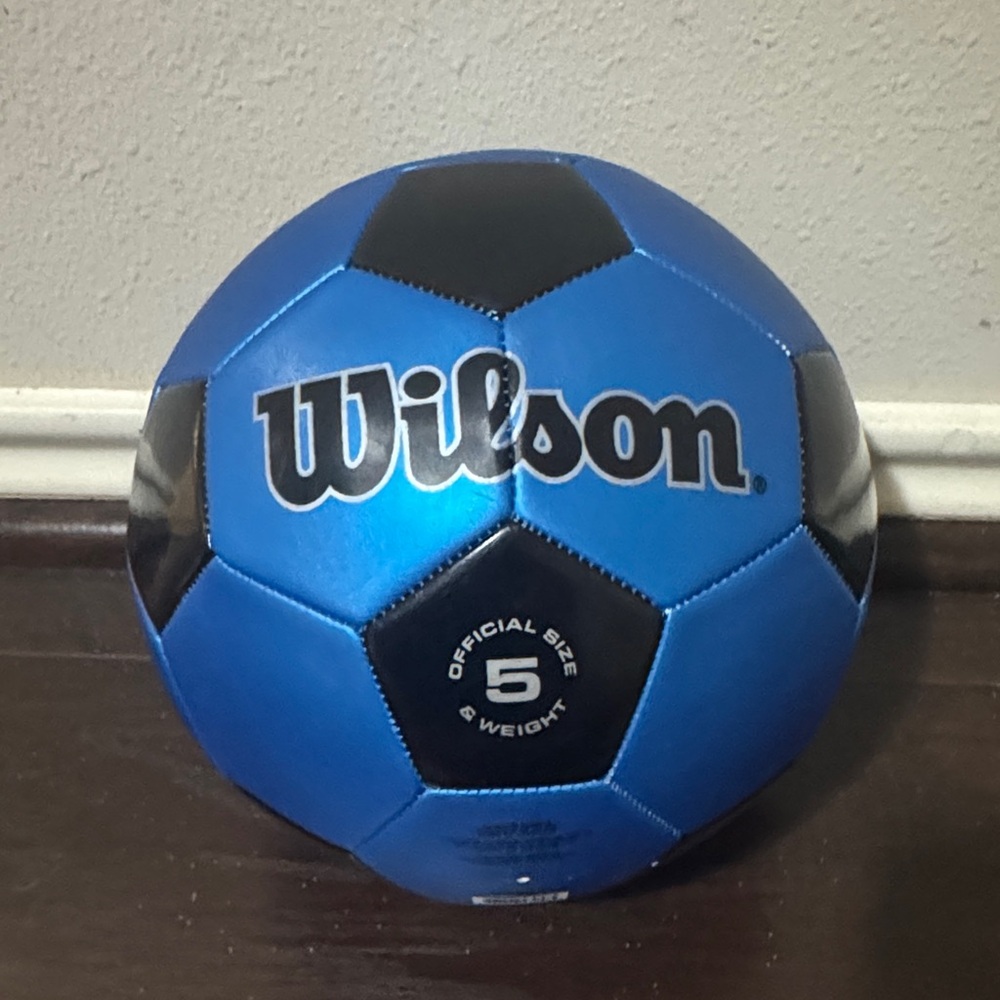 Wilson Black and Blue Official Size 5 Soccer Ball